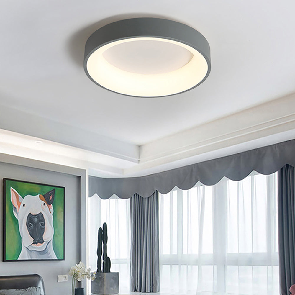 Quinn Flush Mount Ceiling Light Remote Control Dimmable, Dia 30/38/48cm