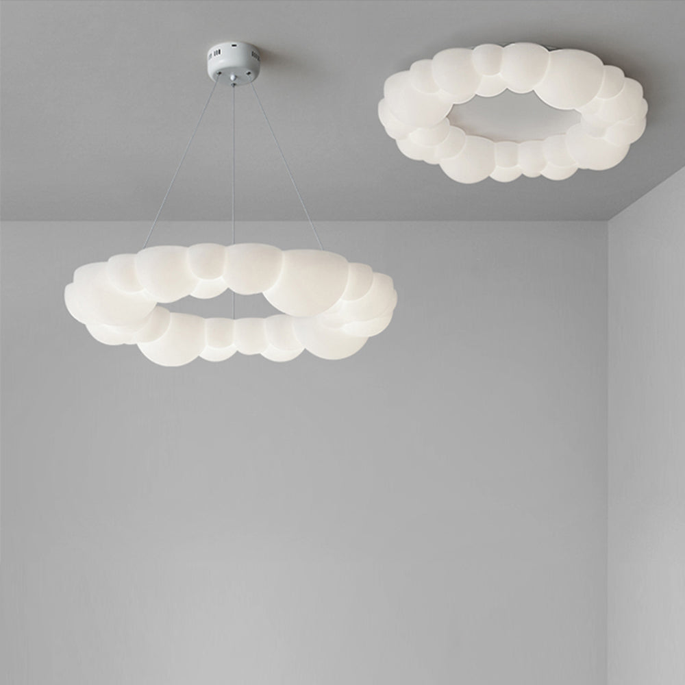 Quinn Cloud Shape Pendant & Ceiling Light Remote Control Dimmable, DIA 49CM