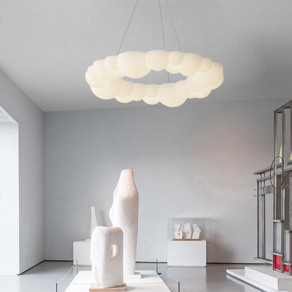 Quinn Cloud Shape Pendant & Ceiling Light Remote Control Dimmable, DIA 49CM