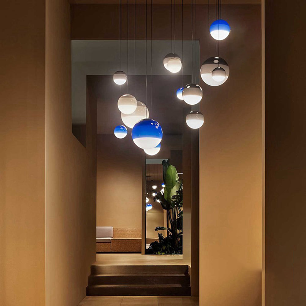 Valentina Colourful Glass Bubble Pendant Light, 6 Colour