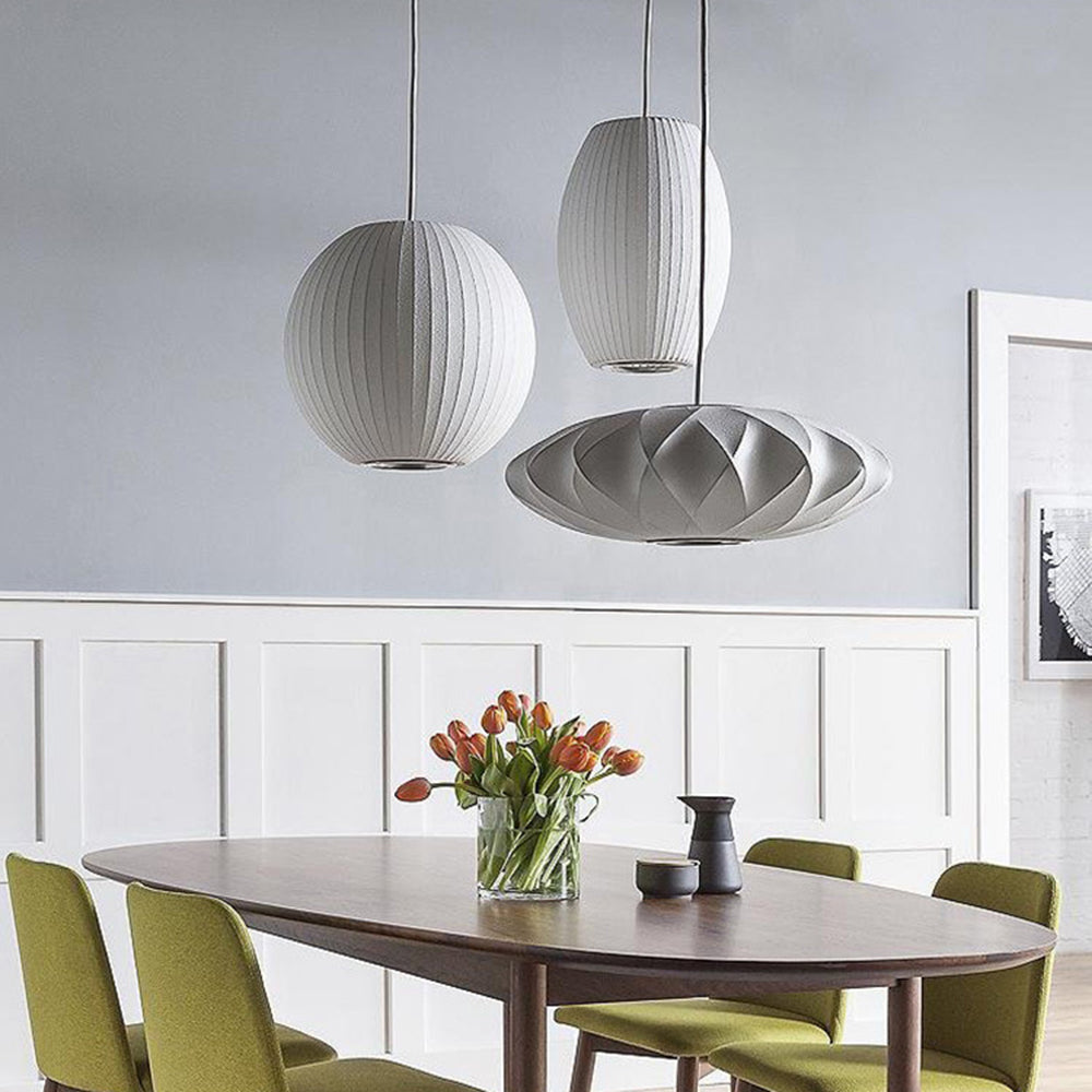 Renée Pendant Light, Artificial Silk, 6 Style