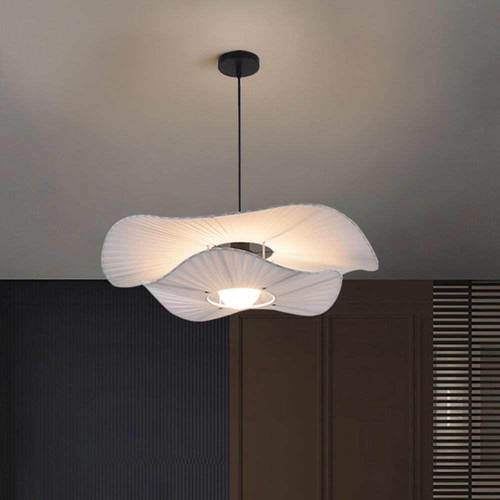 Renée Pendelleuchte, 3 Farbtemperaturen umschaltbar, Stoffe, Durchmesser 60 cm