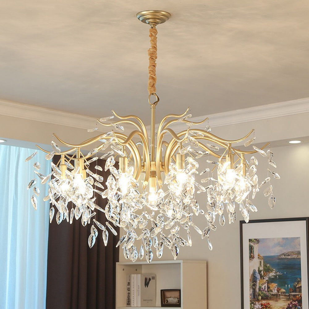 Marilyn Kronleuchter im Landhausstil, Kristall, 7/9 Kopf