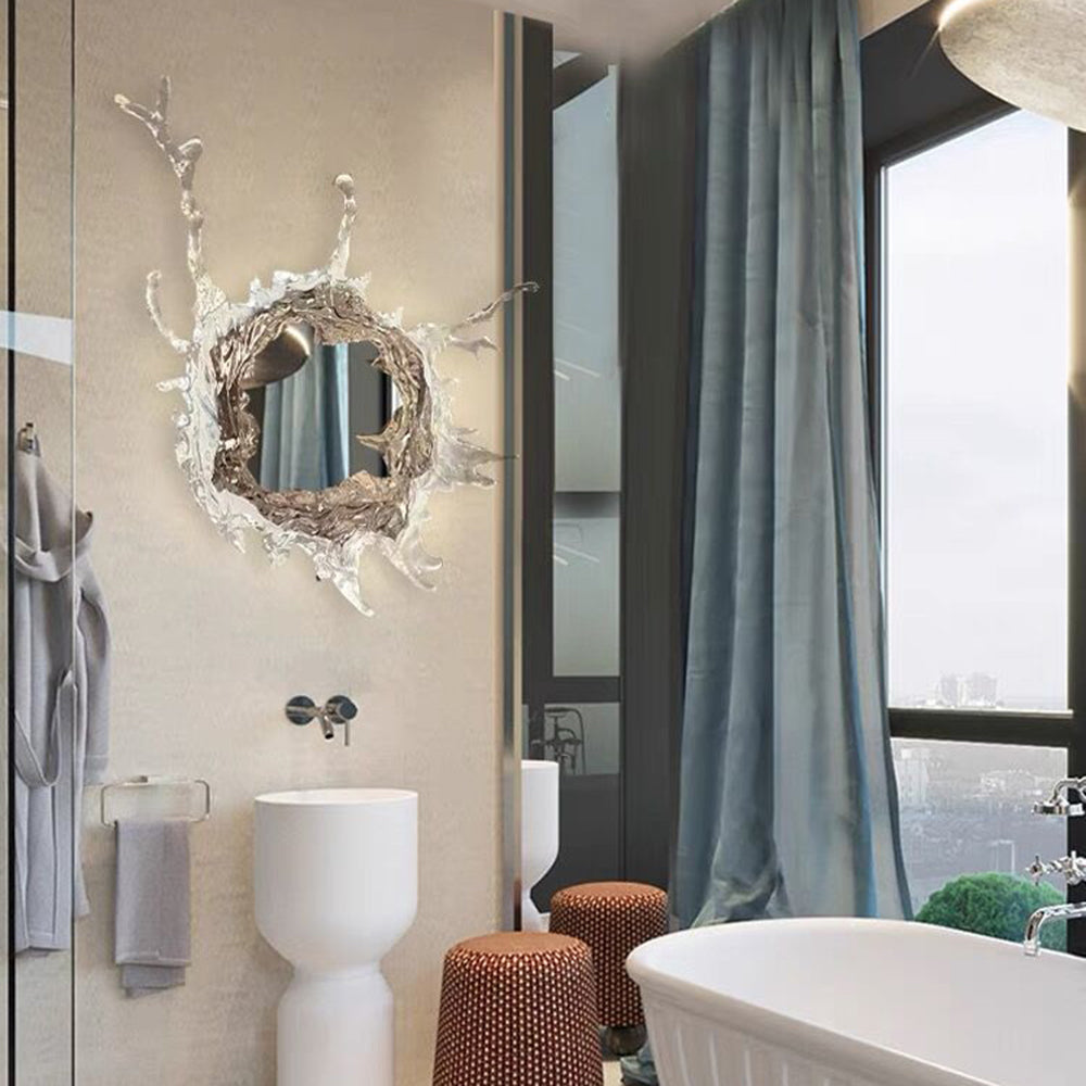 Kristy Wall Lamp Water Ripple Mirror Light Colour Temperature Switchable, 2 Colour, 45/66/88 cm