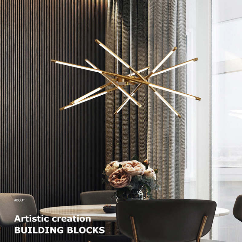 Modern Linear LED Chandelier Lights