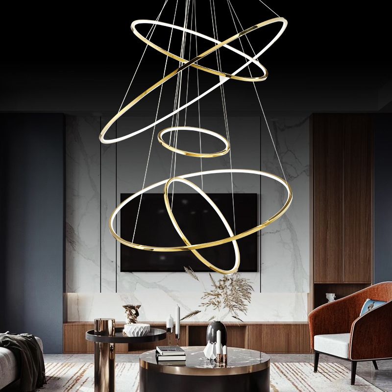 Arisha Pendant Light 3 Colour Temperature Switchable, 3/5 Rings