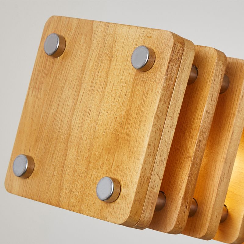 Austin Rectangular Pendant Light, Wood & Metal, L 121CM