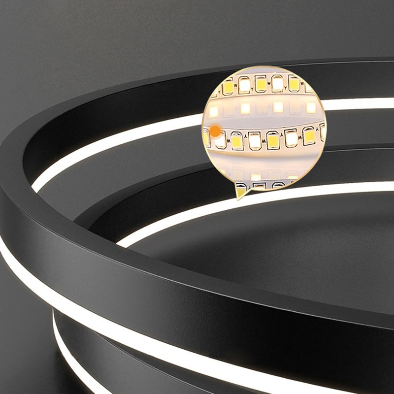 Arisha 3-Rings Black Pendant Light, 3 Style