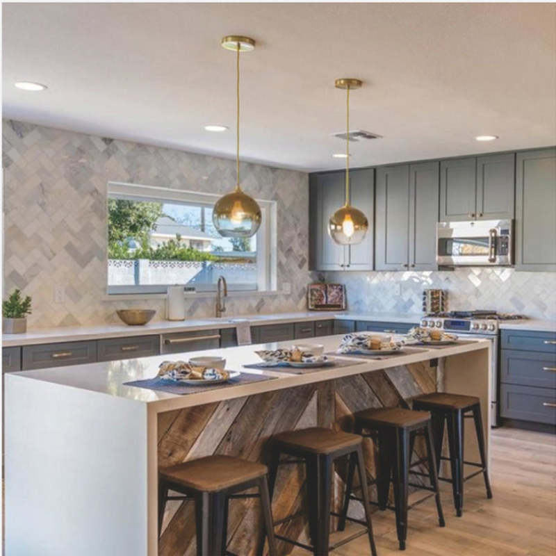 Modern LED Pendant Lights Glass Ball Hanging Lamp For Dining Room, Bedroom