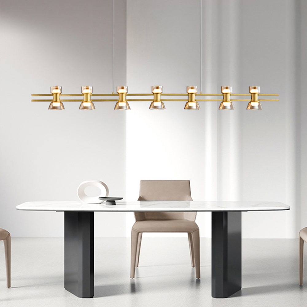 Evette Pendant Light Remote Control 5/6/7 Head, Pure Copper, 100/120/140cm