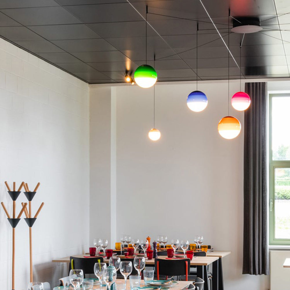 Valentina Colourful Glass Bubble Pendant Light, 6 Colour