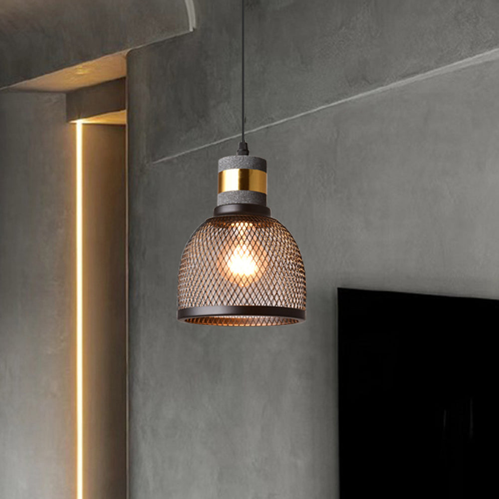 Zaid Industrial Pendant Light, 6 Style, Cement & Metal