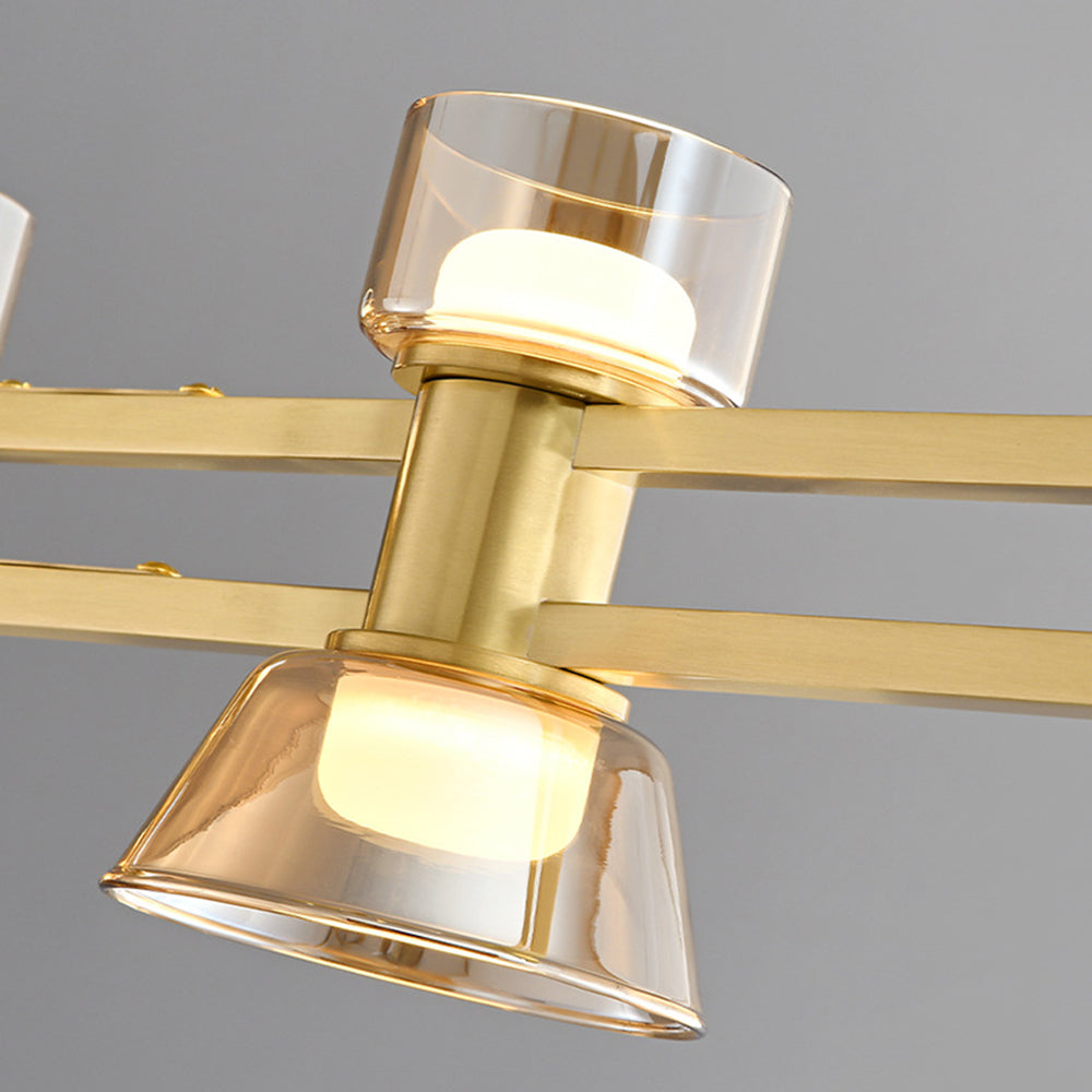 Evette Pendant Light Remote Control 5/6/7 Head, Pure Copper, 100/120/140cm