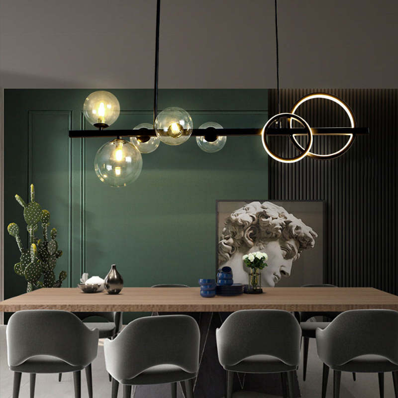 Artpad Linear Bubble Pendant Light Chandelier For Dining Room
