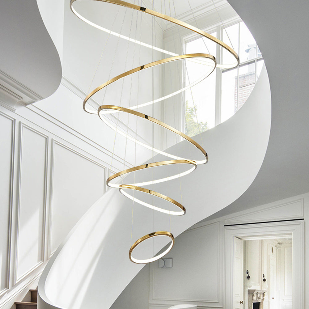 Arisha Pendant Light 3 Colour Temperature Switchable, 3/5 Rings
