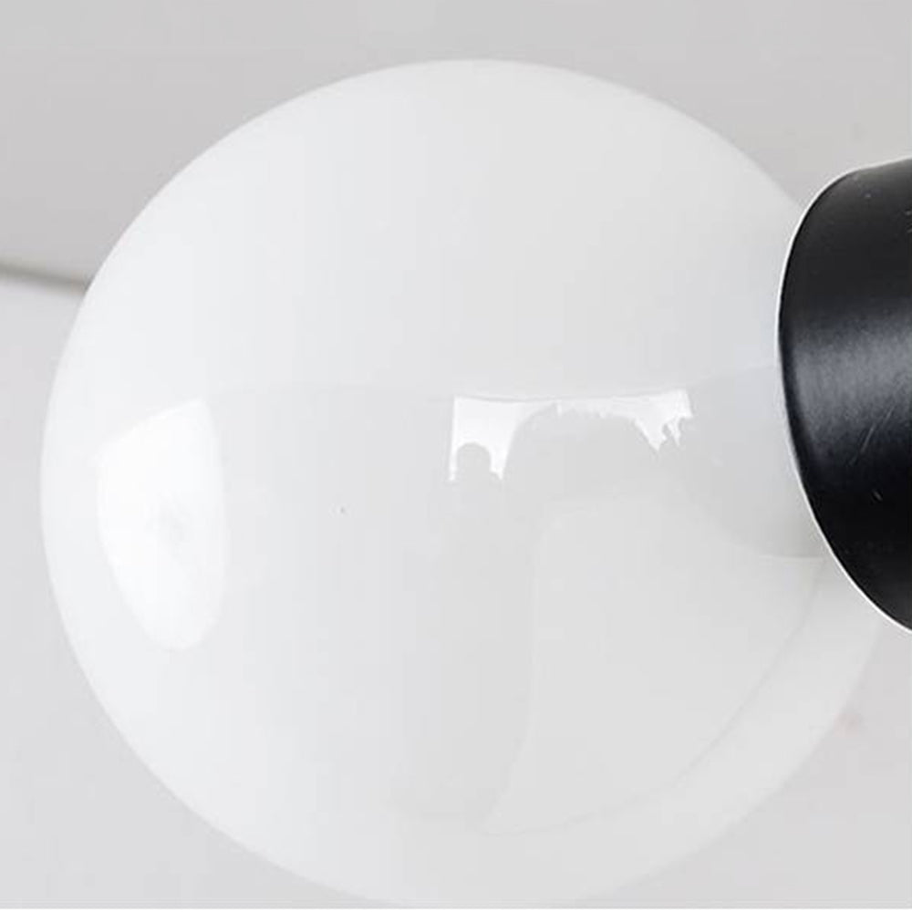 Alessio Retro Black Flush Ceiling Light, 4/6/8 Heads