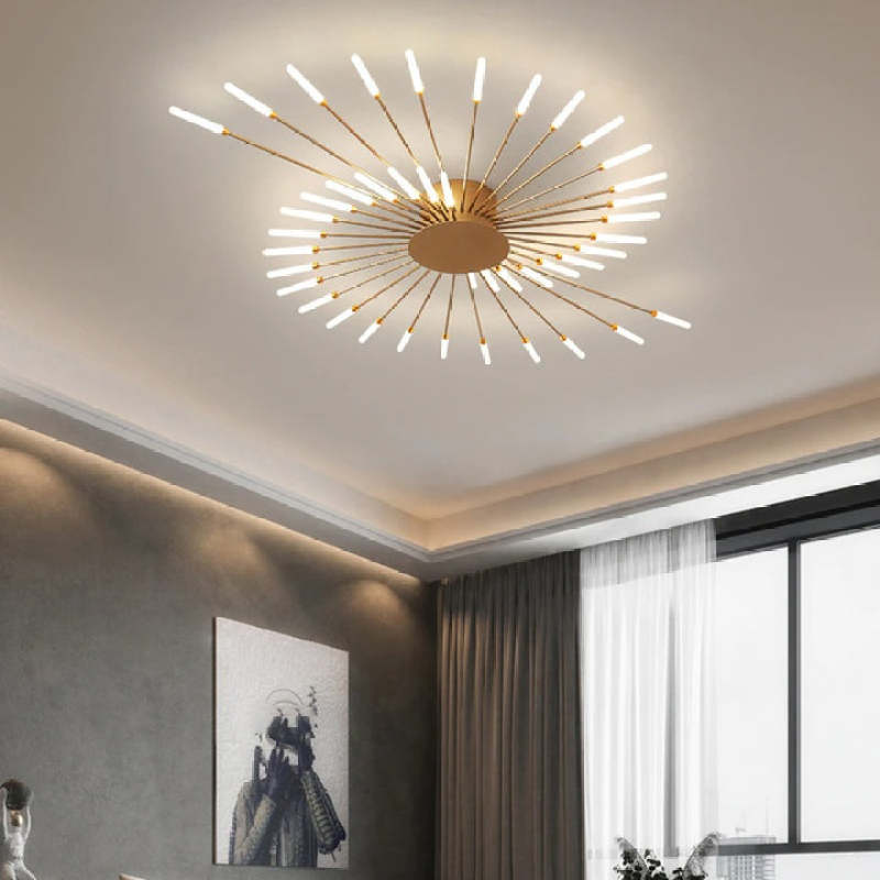 Feuerwerks-LED-Deckenleuchte im Industriestil für Wohnzimmer, Schlafzimmer