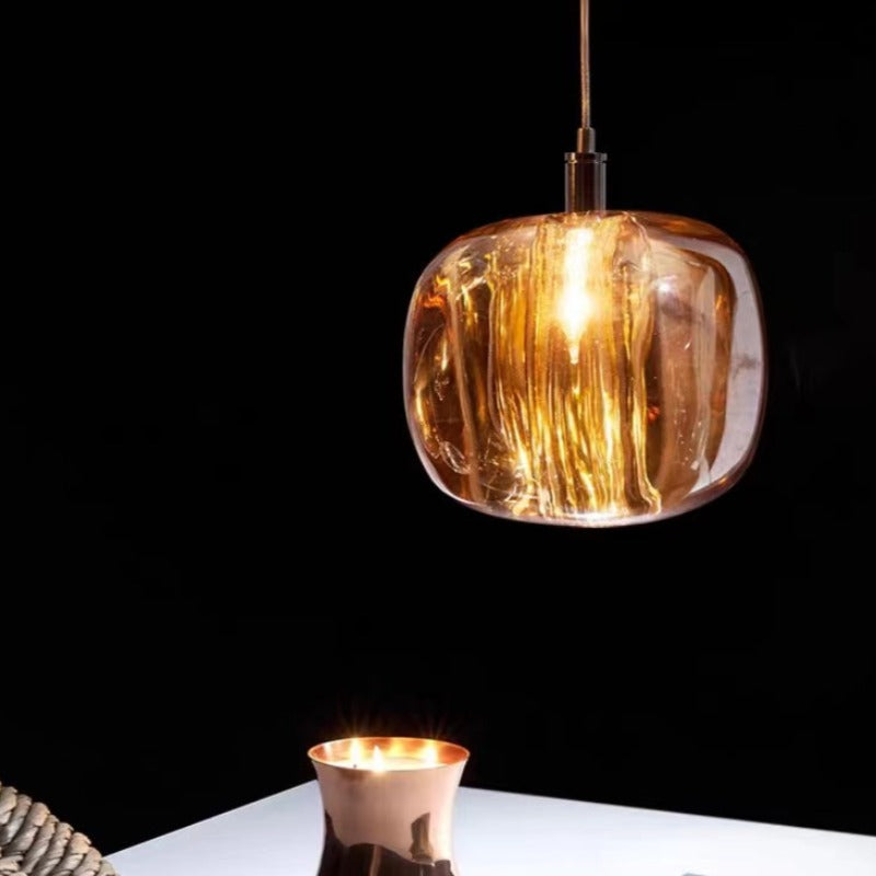 Postmodernism Glass Pendant Light Hanging Lamp For Dining Room, Bedroom, 3 Colour