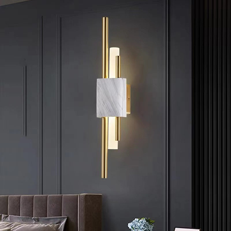 Nordic Marble Bedside Wall Light Wall Scone For Bedroom, Living Room