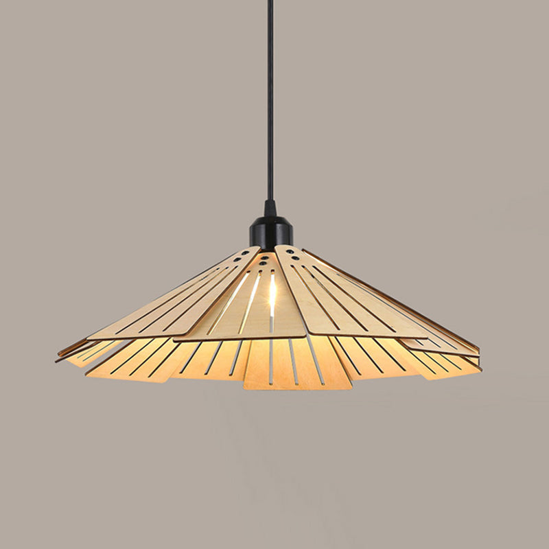 Retro Wood LED Pendant Light for Dining Room