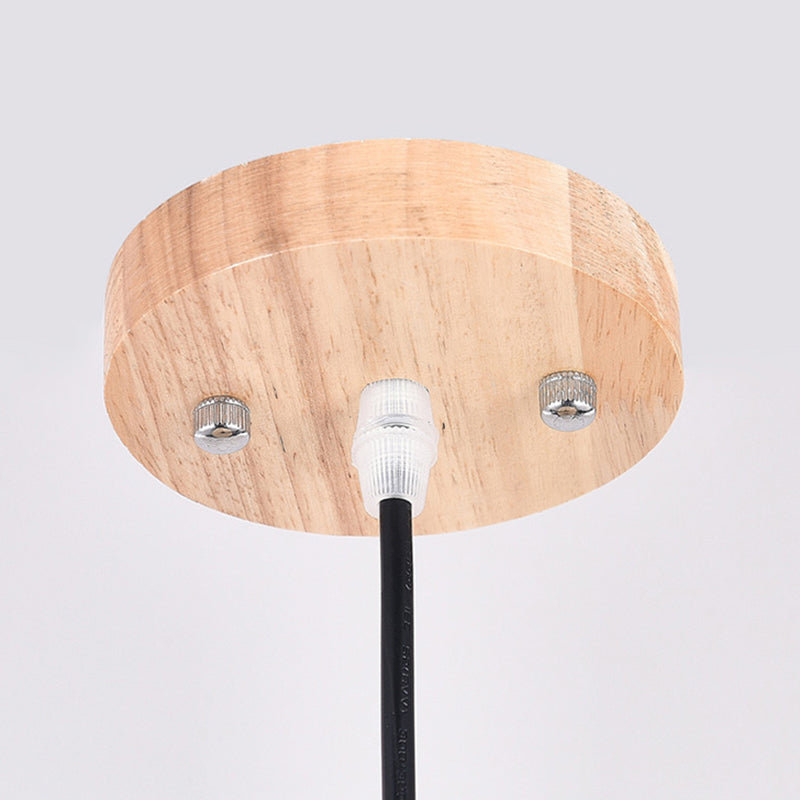 Retro Wood LED Pendant Light for Dining Room