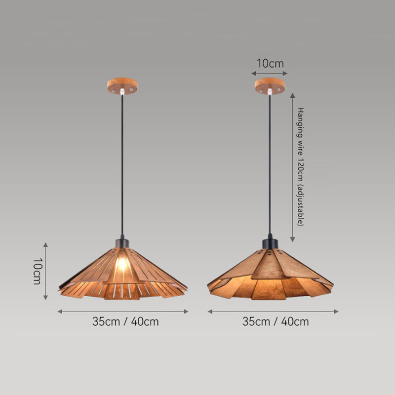 Retro Wood LED Pendant Light for Dining Room
