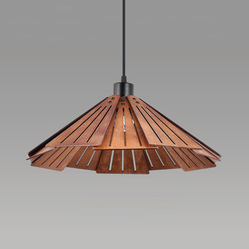 Retro Wood LED Pendant Light for Dining Room