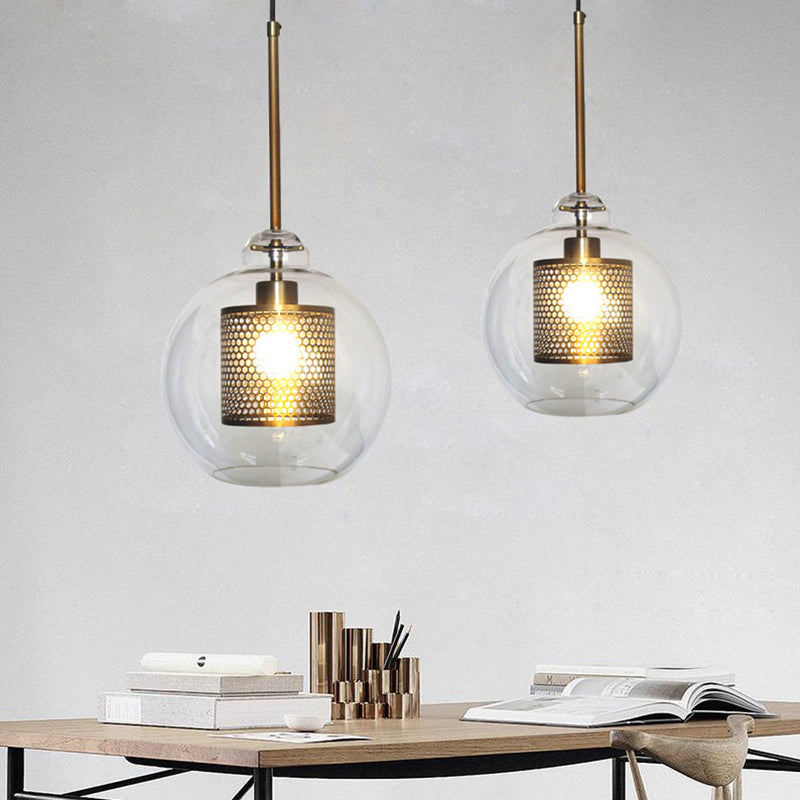 Oneal Pendant Light, Metal & Glass