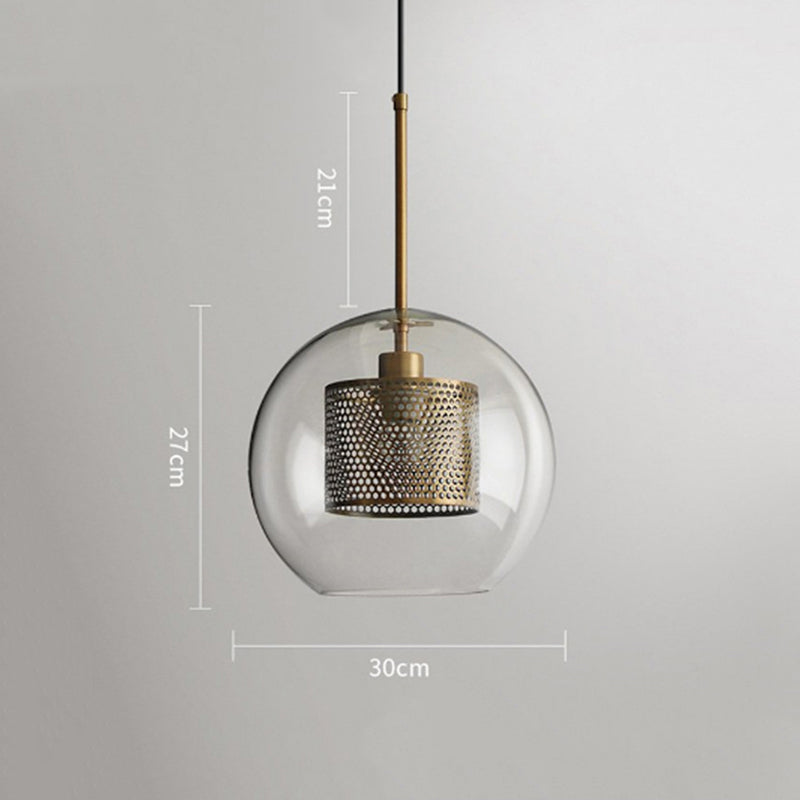 Oneal Pendant Light, Metal & Glass