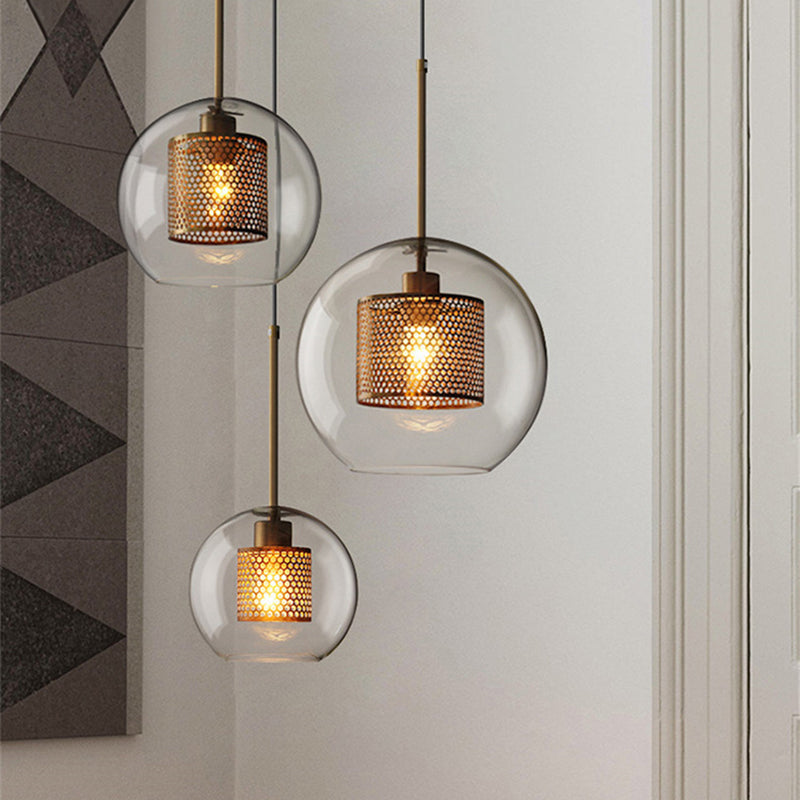 Oneal Pendant Light, Metal & Glass