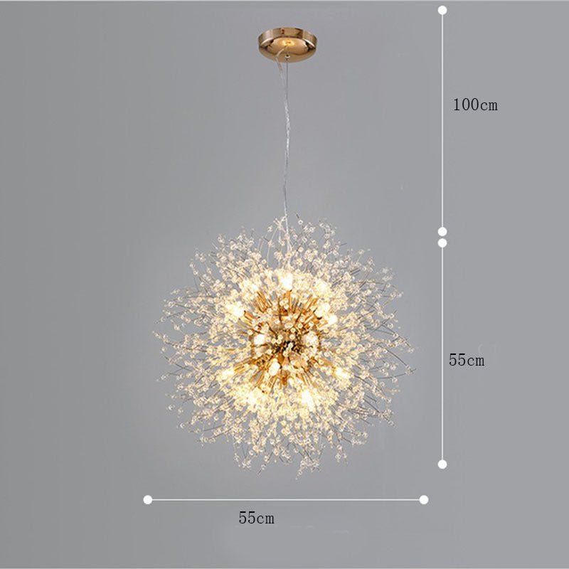 Nordic Dandelion Crystal Romantic Chandelier for Bar & Bedroom