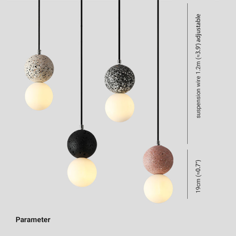 Valentina Pendant Light 3 Colour, Dolomite