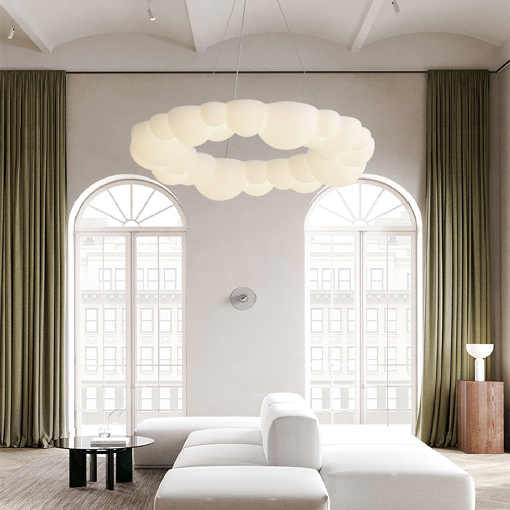 Quinn Cloud Shape Pendant & Ceiling Light Remote Control Dimmable, DIA 49CM