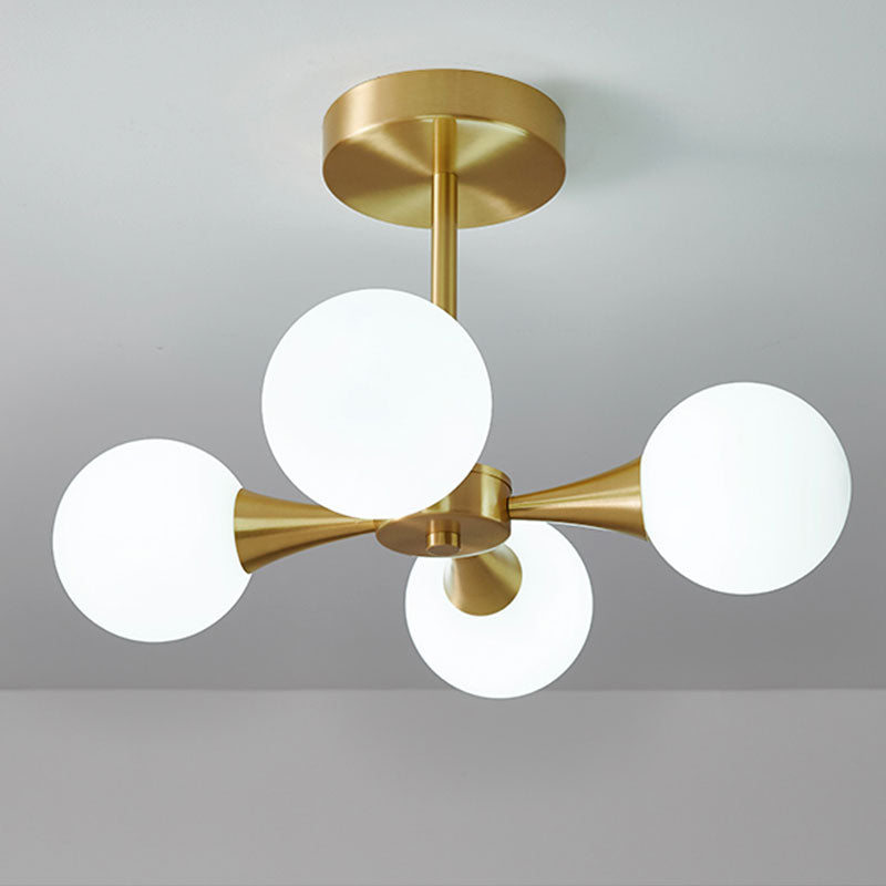 Valentina Ceiling Light, Metal & Glass