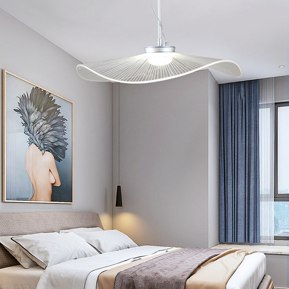 Carins Lotusblatt-Pendelleuchte, Farbtemperatur umschaltbar, Durchmesser 40/50/60 cm