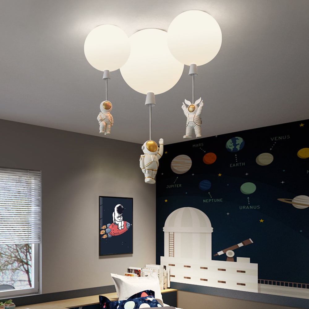 Fateh Astronaut Balloon Flush Mount Ceiling Light, L 20/25/30/35cm