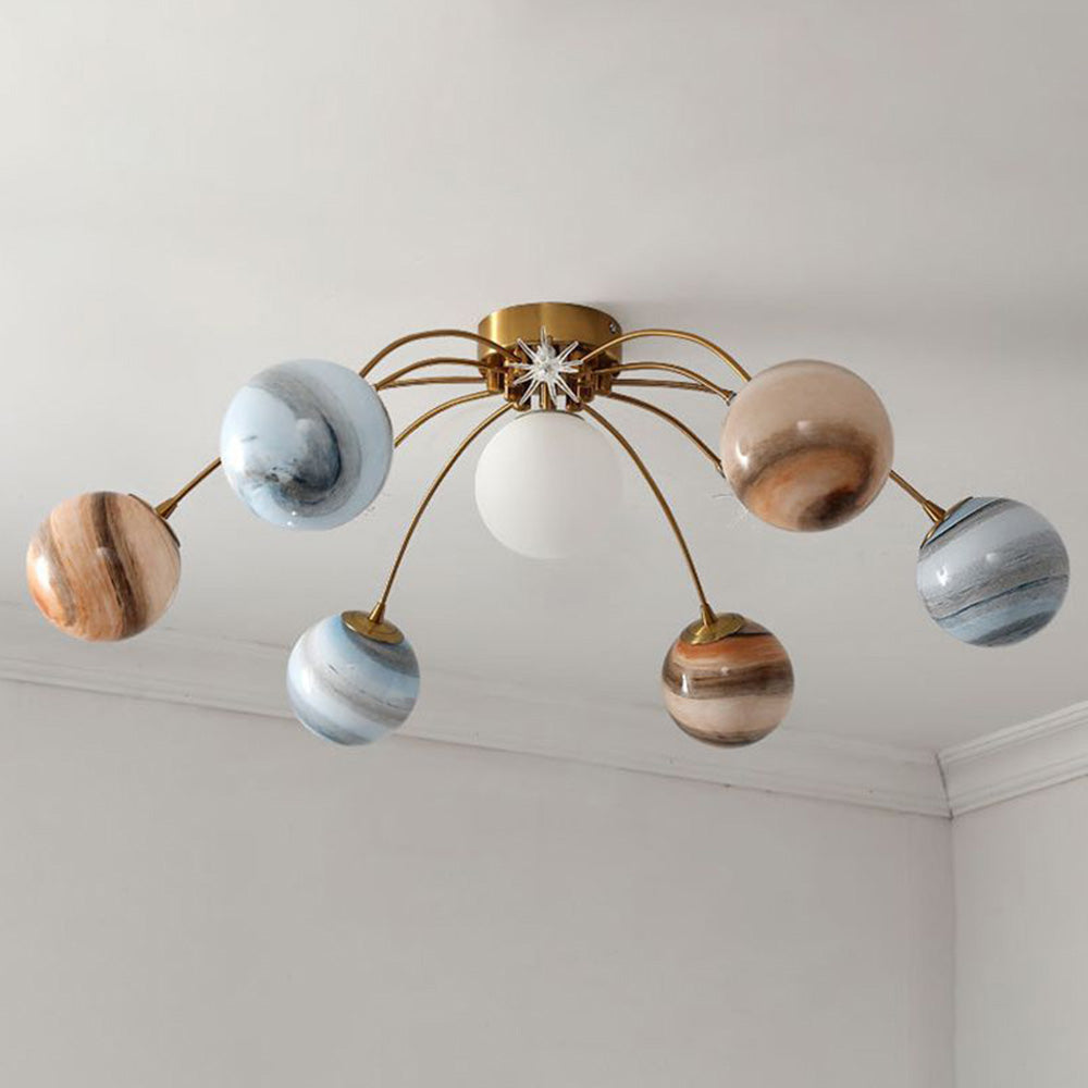 Elif Planet Flush Mount Ceiling Light