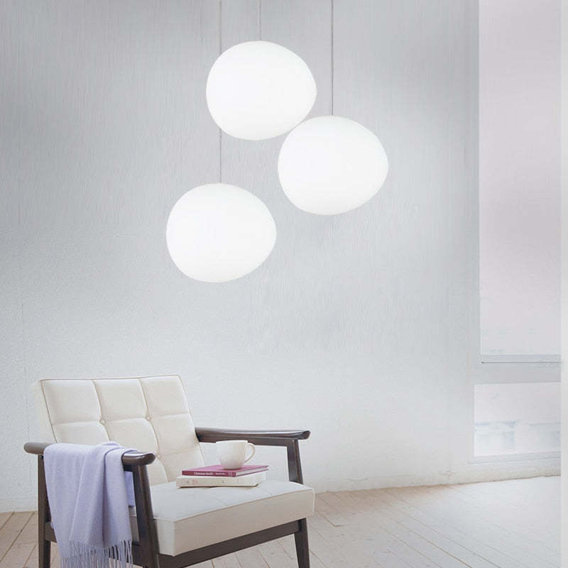 Hailie Egg-shaped Glass Pendant Light