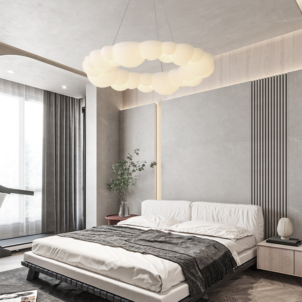 Quinn Cloud Shape Pendant & Ceiling Light Remote Control Dimmable, DIA 49CM