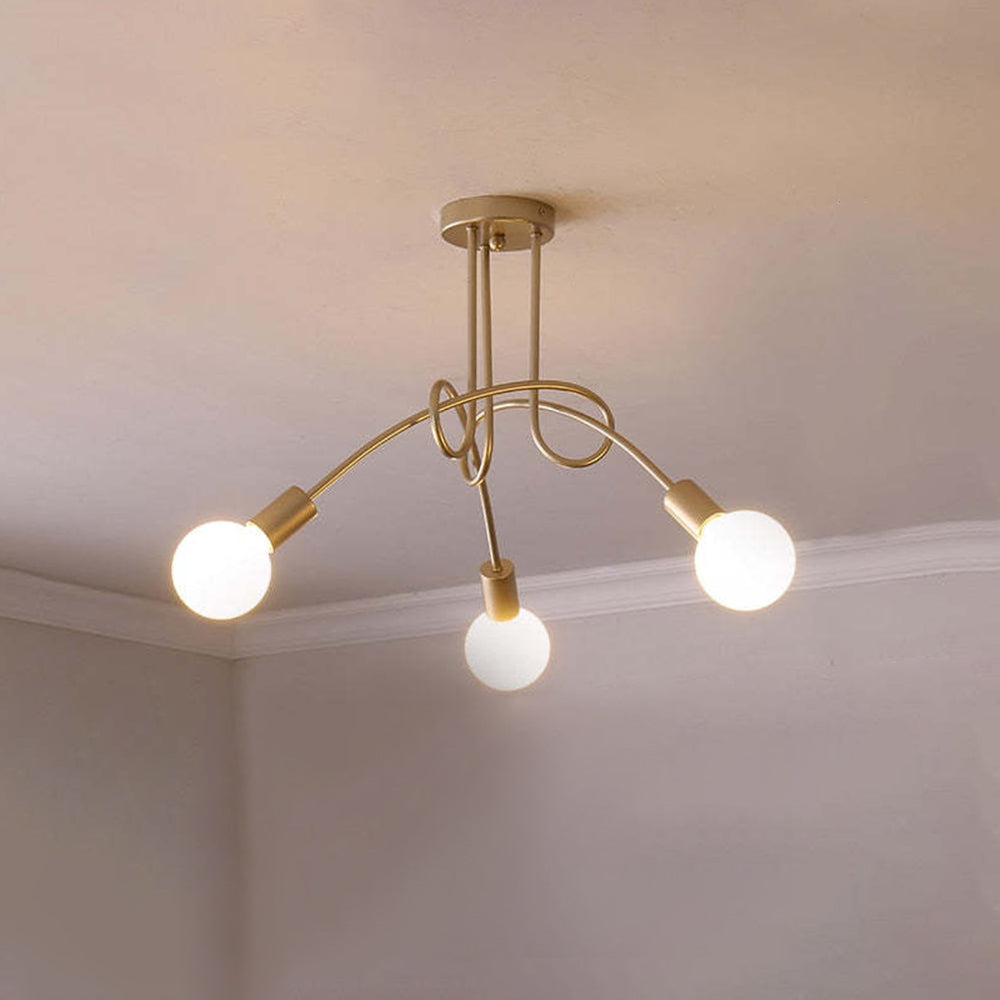 Moderne Kronleuchterleuchte mit linearer Kurve