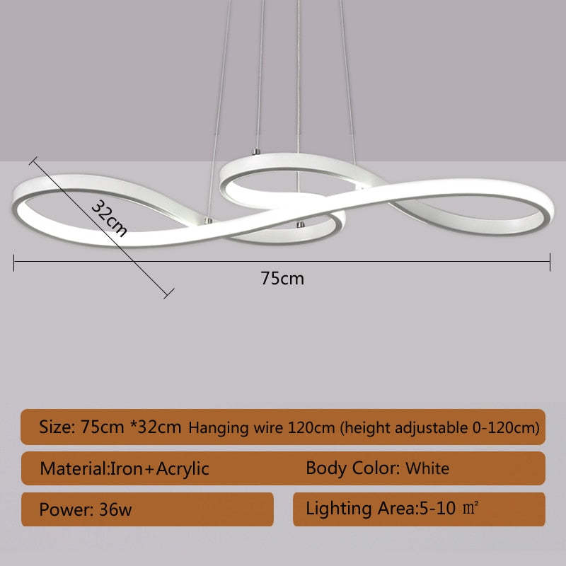 Modern Pendant Chandelier Aluminum Lustre Nordic Ceiling Lighting