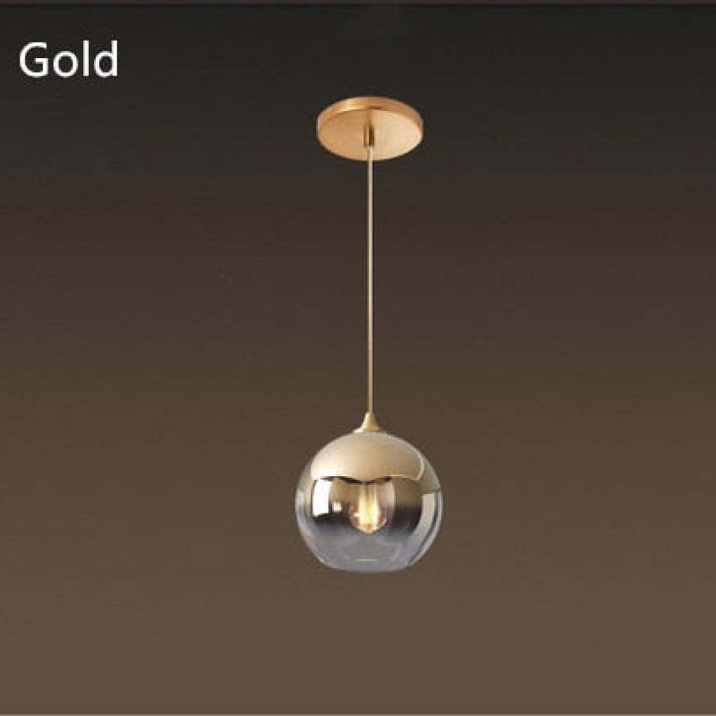 Modern LED Pendant Lights Glass Ball Hanging Lamp For Dining Room, Bedroom