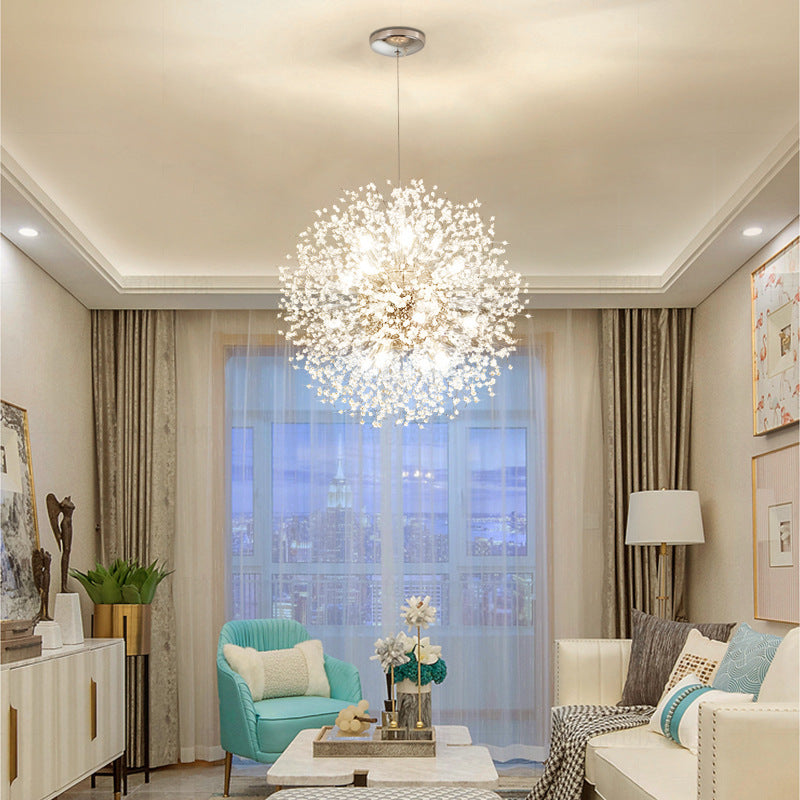 Nordic Dandelion Crystal Romantic Chandelier for Bar & Bedroom