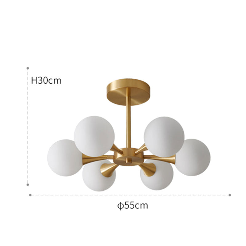 Valentina Ceiling Light, Metal & Glass