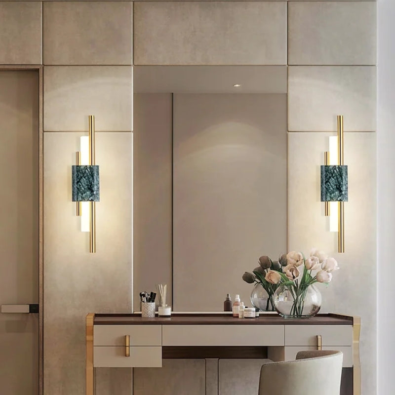 Nordic Marble Bedside Wall Light Wall Scone For Bedroom, Living Room