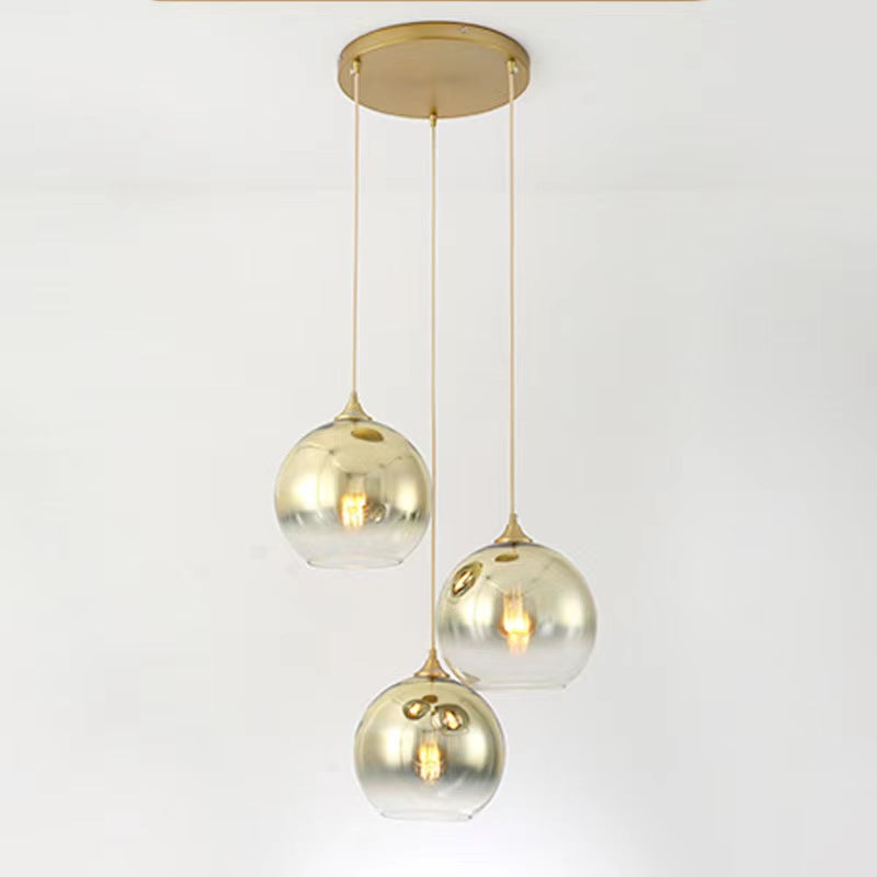 Modern LED Pendant Lights Glass Ball Hanging Lamp For Dining Room, Bedroom