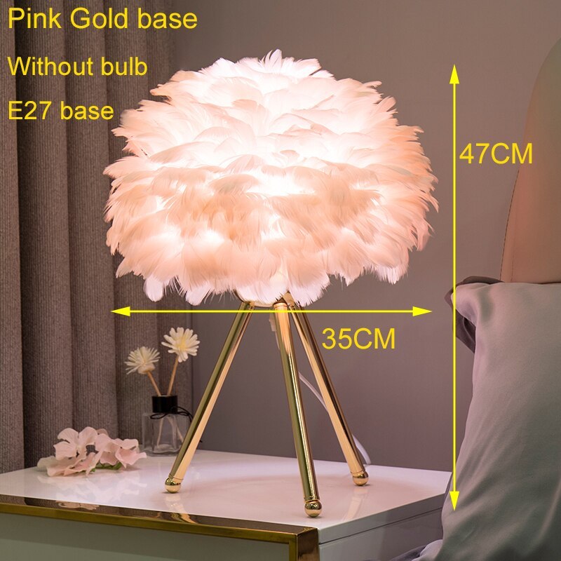 O'Moore Table Lamp Tripot, Feather