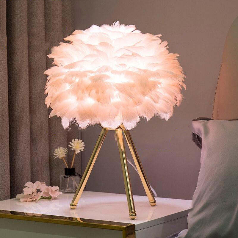 O'Moore Table Lamp Tripot, Feather