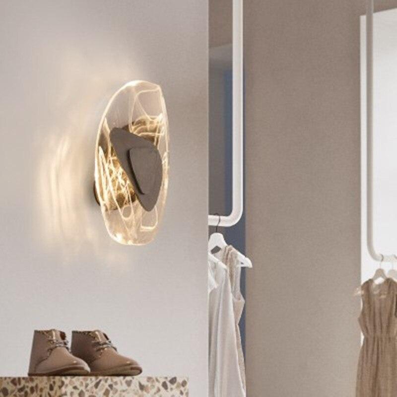 Modern Nordic Crystal LED Wall Lamp Wall Scone For Bedroom