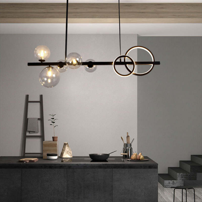 Artpad Linear Bubble Pendant Light Chandelier For Dining Room